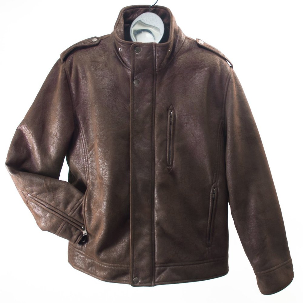 *** SOLD ***   CALVIN KLEIN~ Distressed-Look Men’s Jacket